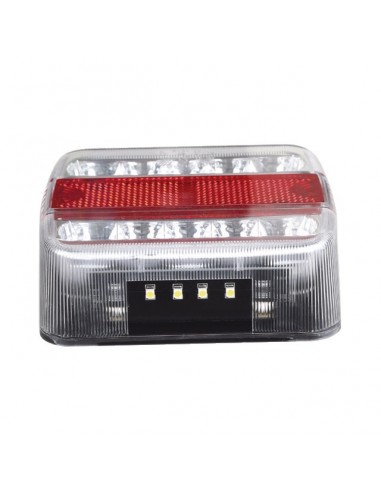 FEU ARRIERE CARRE 4 FONCTIONS LED ET 12V
