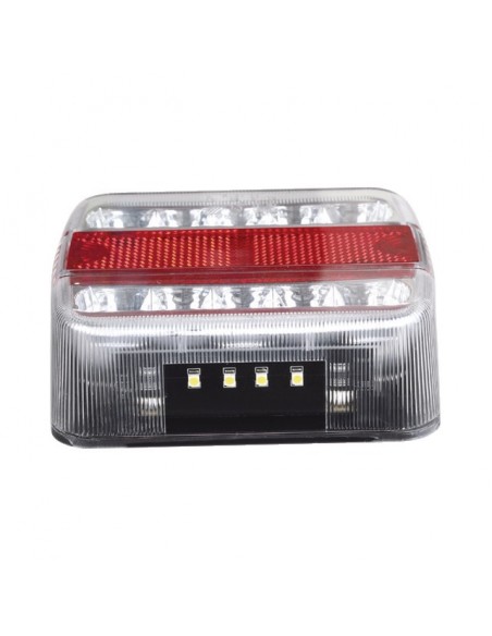 FEU ARRIERE CARRE 4 FONCTIONS LED ET 12V