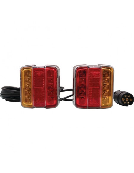 KIT SIGNALISATION LED FEUX MAGNETIQUE CARRES 12M