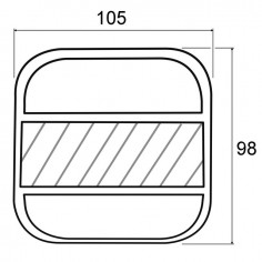 KIT SIGNALISATION LED FEUX MAGNETIQUE CARRES 12M 2