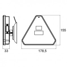 KIT SIGNALISATION MAGNETIQUE FEUX TRIANGLES LED 12M 2