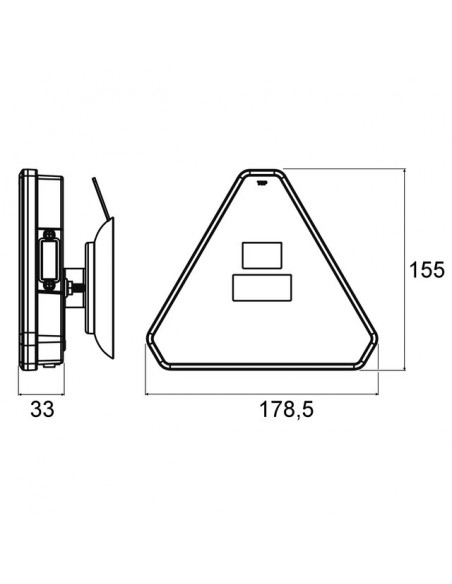 KIT SIGNALISATION MAGNETIQUE FEUX TRIANGLES LED 12M