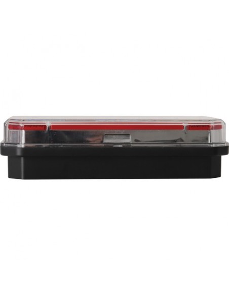 FEU ARRIERE GAUCHE DYNAMIQUE RECTANGLE 3 FONCTIONS 12-24V CONNEXION RAPIDE MALE 8 PIN TECHNI-POWER
