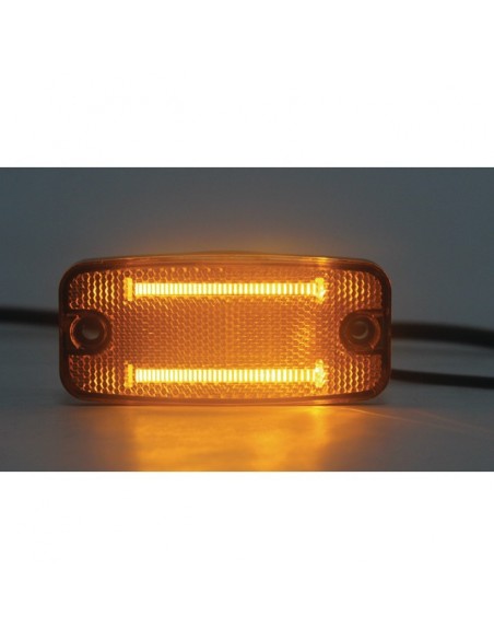 FEU DE GABARIT ORANGE 2 LED 12/24V CONNEXION RAPIDE MALE 8 PIN TECHNI-POWER