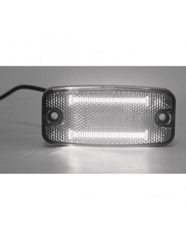 FEU DE GABARIT BLANC 2 LED 12/24V CONNEXTION RAPIDE MALE 8 PIN TECHNI-POWER