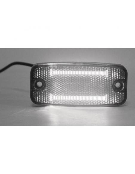 FEU DE GABARIT BLANC 2 LED 12/24V CONNEXTION RAPIDE MALE 8 PIN TECHNI-POWER