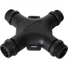 DEMULTIPLICATEUR EN CROIX 4 CONNEXIONS RAPIDES MALES 8 PIN TECHNI-POWER