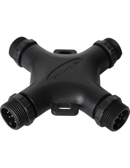 DEMULTIPLICATEUR EN CROIX 4 CONNEXIONS RAPIDES MALES 8 PIN TECHNI-POWER