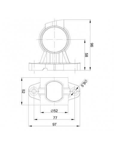 FEU GABARIT DROIT 3 FONCTIONS 12/24V 96 MM FRISTOM