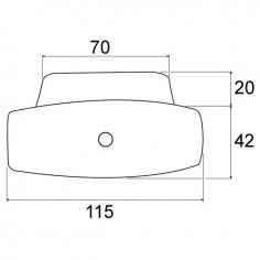 FEU DE GABARIT ORANGE 1 LED SEMELLE 90° 12/24 2