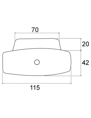 FEU DE GABARIT ORANGE 1 LED SEMELLE 90° 12/24