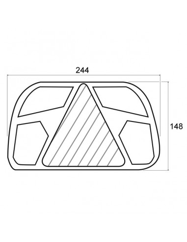 FEU ARRIERE DROIT RECTANGLE 6 FONCTIONS LED 12-24V