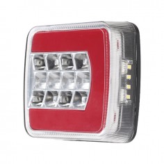 FEU ARRIERE DROIT CARRE 4 FONCTIONS LED 12-24V