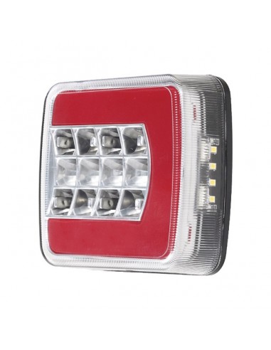 FEU ARRIERE DROIT CARRE 4 FONCTIONS LED 12-24V