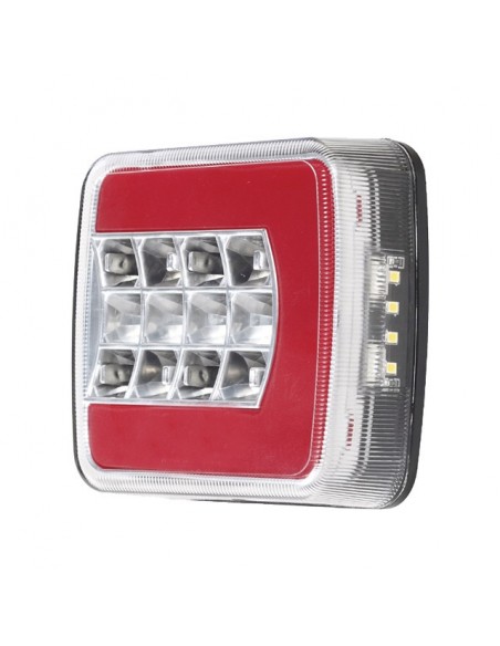 FEU ARRIERE DROIT CARRE 4 FONCTIONS LED 12-24V