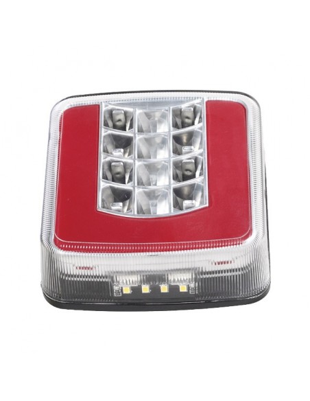 FEU ARRIERE DROIT CARRE 4 FONCTIONS LED 12-24V