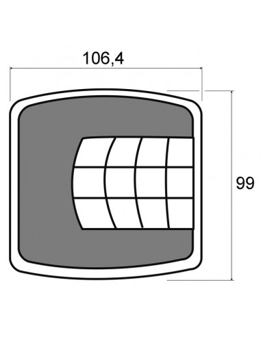 FEU ARRIERE DROIT CARRE 4 FONCTIONS LED 12-24V