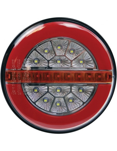 FEU ARRIERE ROND DYNAMIQUE 3 FONCTIONS LED 12-24V