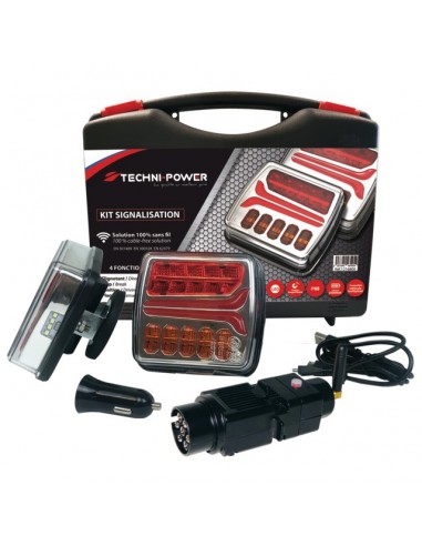 KIT SIGNALISATION MAGNETIQUE LED SANS FIL TECHNI-POWER