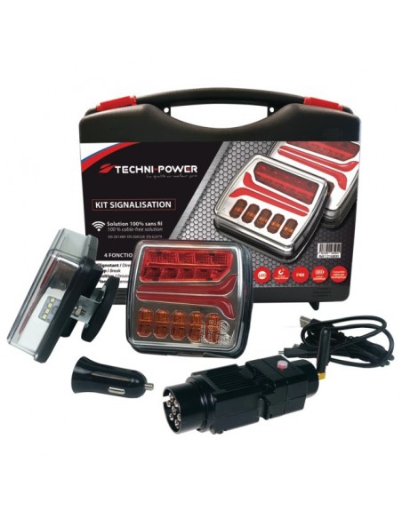 KIT SIGNALISATION MAGNETIQUE LED SANS FIL TECHNI-POWER
