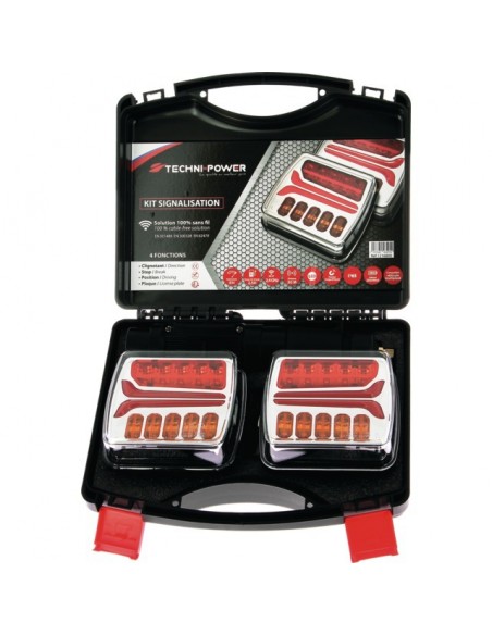 KIT SIGNALISATION MAGNETIQUE LED SANS FIL TECHNI-POWER