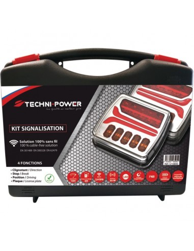 KIT SIGNALISATION MAGNETIQUE LED SANS FIL TECHNI-POWER