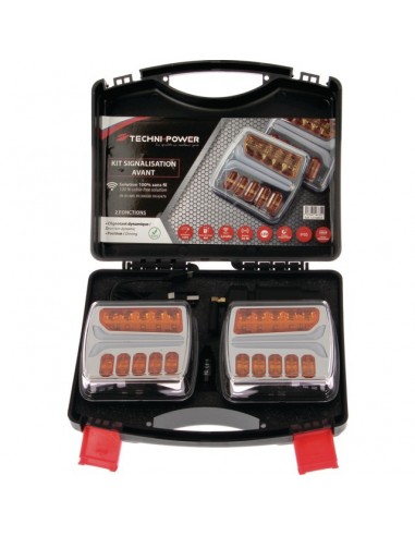 KIT FEU AVANT MAGNETIQUE LED SANS FIL TECHNI-POWER
