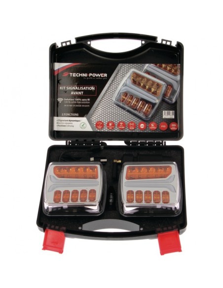 KIT FEU AVANT MAGNETIQUE LED SANS FIL TECHNI-POWER