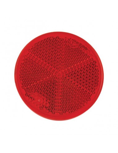 CATADIOPTRE ROND 60MM ADHESIF ROUGE