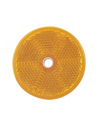 CATADIOPTRE ROND 60MM AVEC PERCAGE ORANGE