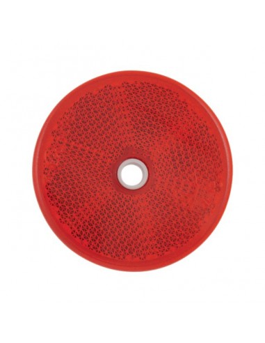 CATADIOPTRE ROND 60MM AVEC PERCAGE ROUGE