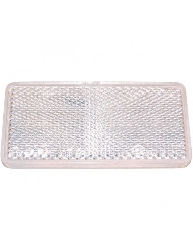 CATADIOPTRE RECTANGULAIRE 94X44MM ADHESIF BLANC
