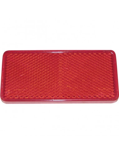 CATADIOPTRE RECTANGULAIRE 69X31,5MM ADHESIF ROUGE