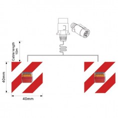 KIT SIGNALISATION LED AVEC PLAQUE REFLECHISSANTE 10M 2