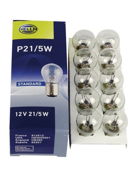 AMPOULES LAMPES 12V 21/5W  BOITE DE 10