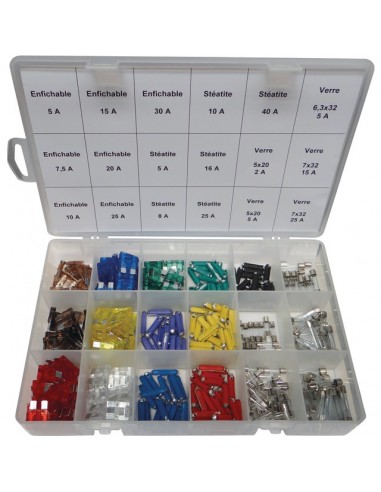 FUSIBLE STEATITE ENFICHABLE STANDARD VERRE ASSORTIMENT COFFRET DE 390