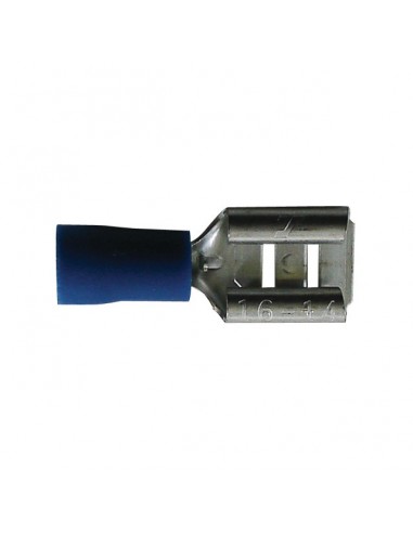 COSSE PLATE FEMELLE BLEUE 6,3MM BOITE DE 100