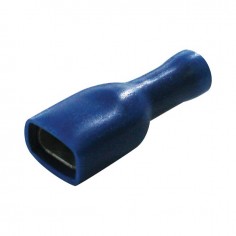 COSSE PLATE FEMELLE BLEU ISOLEE 6,3MM SACHET DE 100