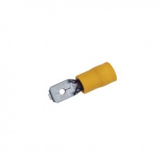 COSSE PLATE MALE JAUNE 6,3MM SACHET DE 100