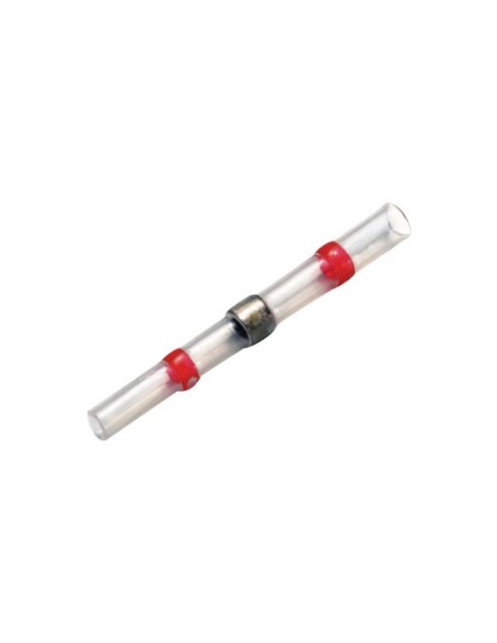 COSSE RACCORD BOUT A BOUT THERMORETRACTABLE A SOUDER ROUGE BOITE DE 25