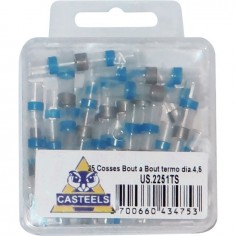 COSSE RACCORD BOUT A BOUT THERMORETRACTABLE A SOUDER BLEU BOITE DE 25 2