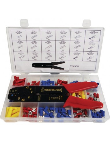 COSSES PRE-ISOLEES AVEC 1 PINCE A SERTIR COFFRET DE 175 TECHNI-POWER