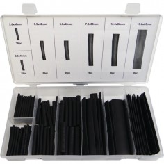 MANCHONS GAINE THERMORETRACTABLE NOIR 2 A 13MM COFFRET DE 127 PIECES TECHNI-POWER