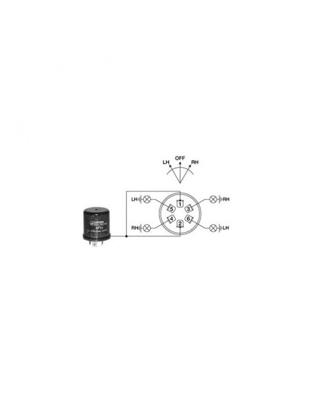 COMMUTATEUR CLIGNOTANT 3 POSITIONS Ø 14 MM
