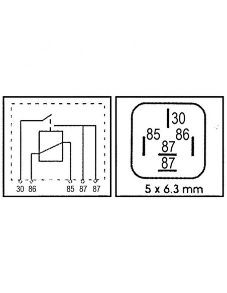 RELAIS 12V 30A 5 BORNES