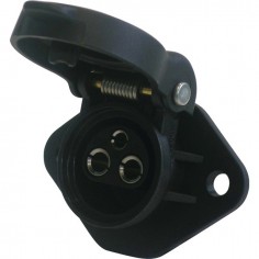 PRISE 3 PLOTS FEMELLE FIXATION 2 TROUS 3 PLOTS RONDS FEMELLES 25A