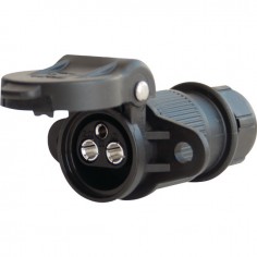 PRISE 3 PLOTS FEMELLE FIXATION 2 TROUS 3 PLOTS RONDS FEMELLES 32A