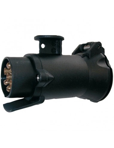 ADAPTATEUR LONG 7 PLOTS MALE 13 FEMELLE PLASTIQUE