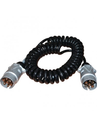 RALLONGE SPIRALE 4,5M MALE MALE ALU 7 PLOTS 7 FILS CONDUCTEURS