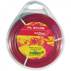 FIL DE DEBROUSSAILLEUSE CARRE 15M 1,6MM ROUGE DEVIDOIR
